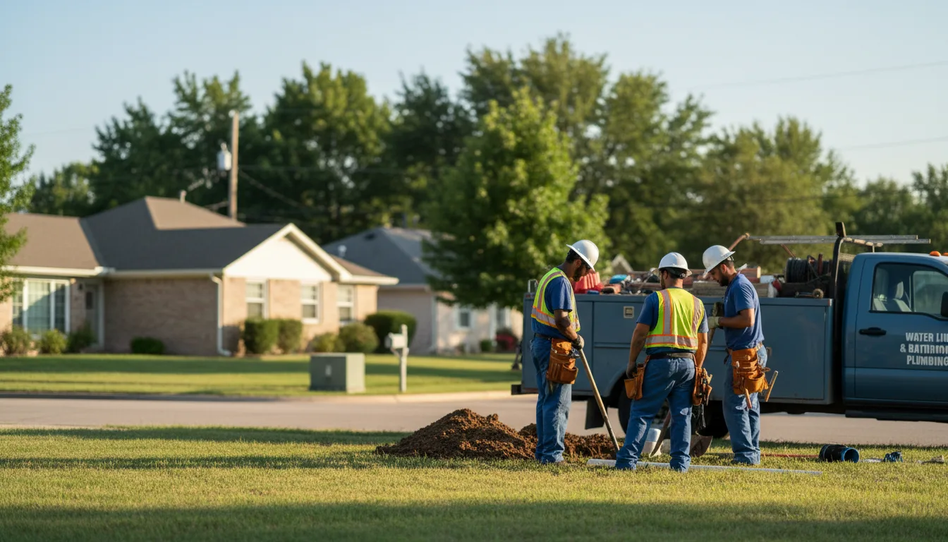 Residential water line and bathroom plumbing service in Napoleon, OH